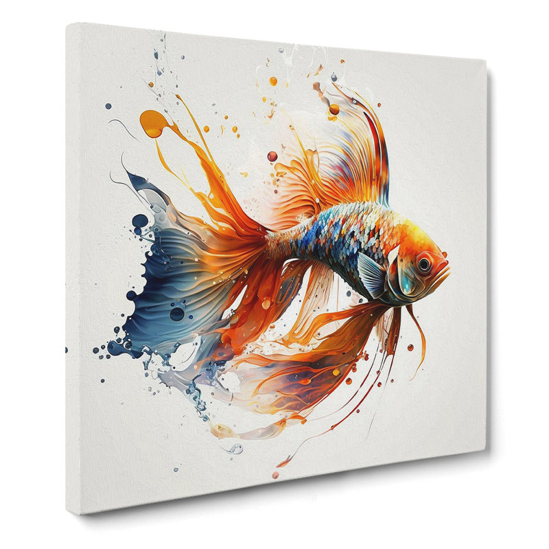 Fish Graphic Art - Wrapped Canvas - Framed Print