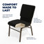 Chaise d'église en tissu 18,5 po Htwe-1880283185
