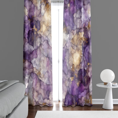 Paire de rideaux semi-transparents en polyester Aremy