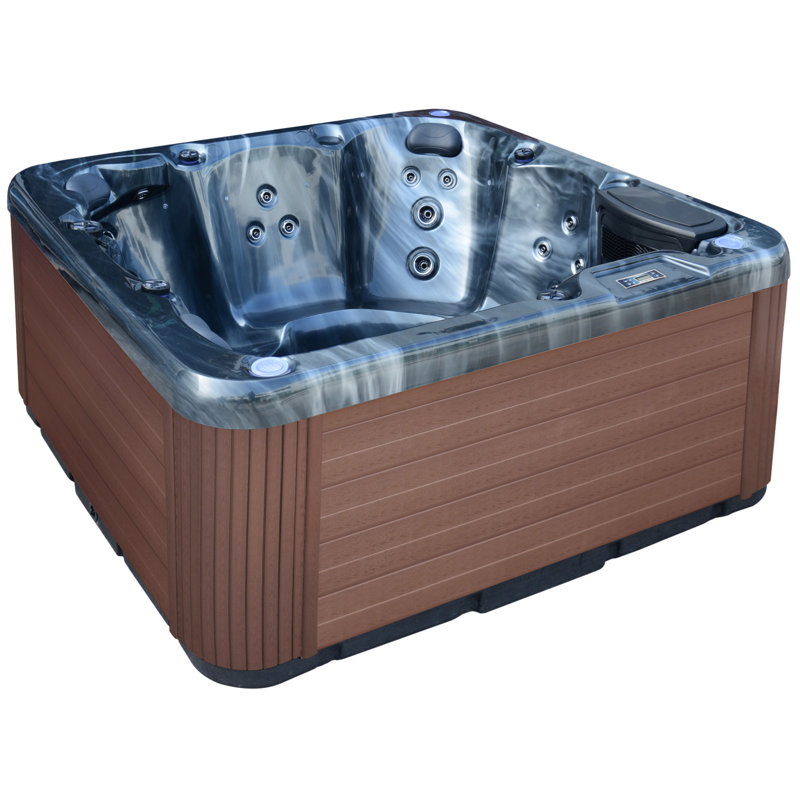 Spa Luxuria Spas 6 - 40 personnes avec ozonateur, gris, Opale minuit