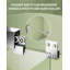 Les deux portes de douche coulissantes encadrées en verre de 60 po de largeur x 76 po de hauteur avec verre trempé transparent de 1/4 po (6 mm), finition argentée, grands rouleaux, rail carré, revêtement autonettoyant des deux côtés