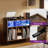 33.1'' H Record Player Stand with LED Lights & Power Outlets-1269958047