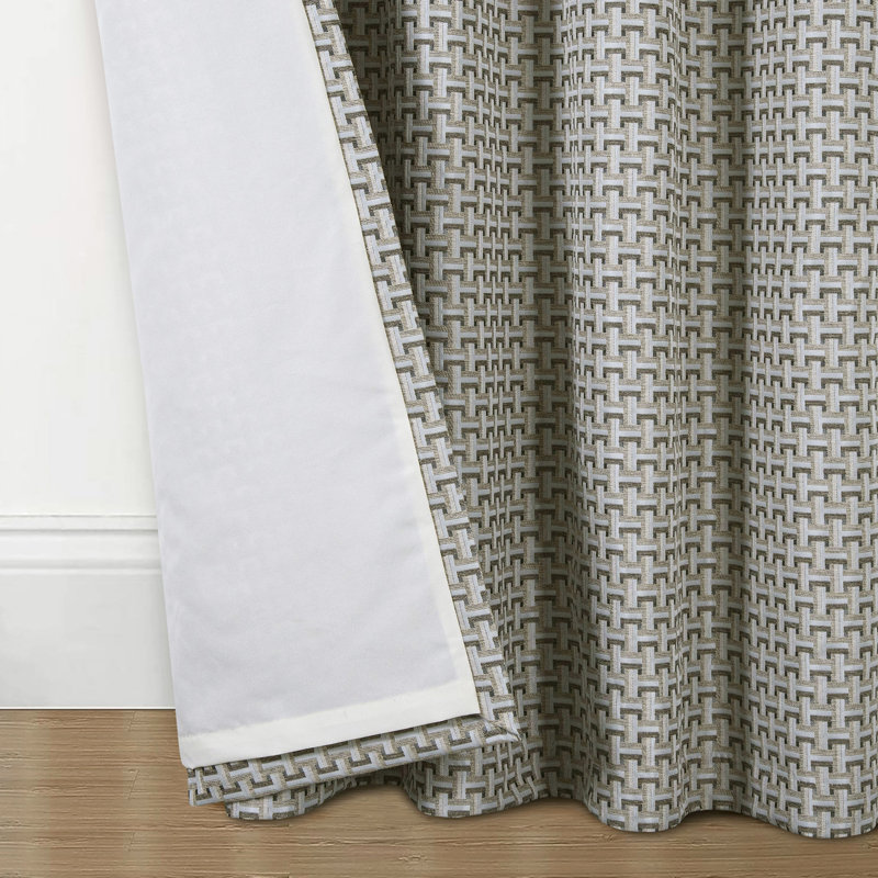 Reynardo Linen Room Darkening CURTAINS Pair, 114cm Width x 137cm Drop, Natural