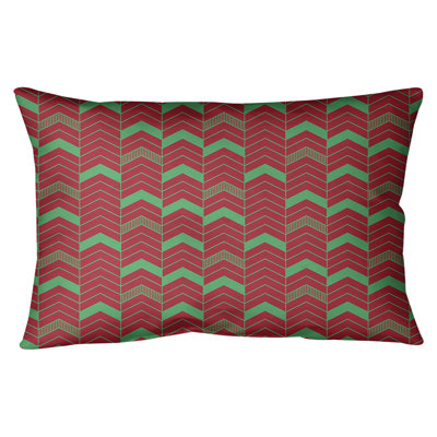 Chevron Microsuede Reversible Throw Pillow