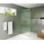 Aurora 34 in. x 78 in. Fully Frameless Fluted Radius Single Fixed Shower Panel-17217072-17217079