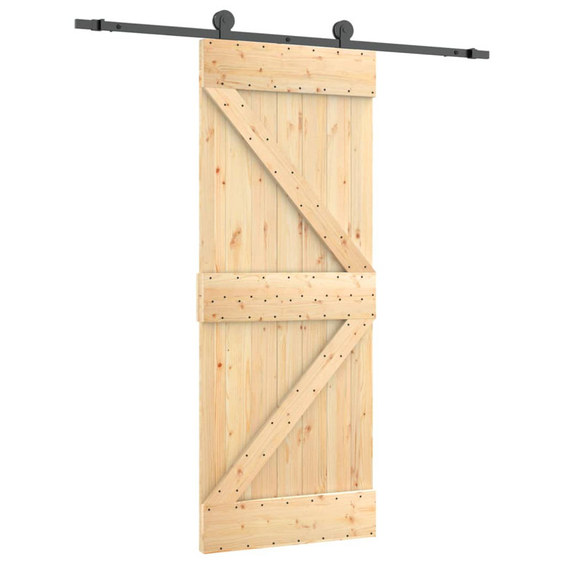 Porte coulissante avec quincaillerie Vidaxl, 33,5 po x 82,7 po
