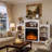 White Freestanding Electric Fireplace Mantel With Storage Shelves, 60" Classic Fireplace Console With Remote Control For Living Room