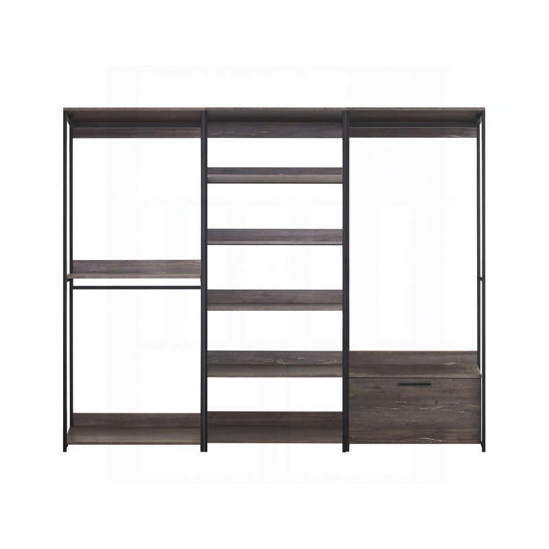 Organisateur de placard sur mesure de qualité industrielle - Cadre antirouille thermolaqué, rangement ultra-profond