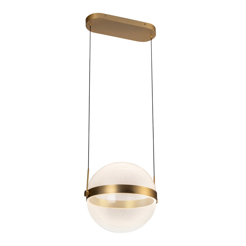 Pisces 1 - Light LED Pendant, Brushed Gold