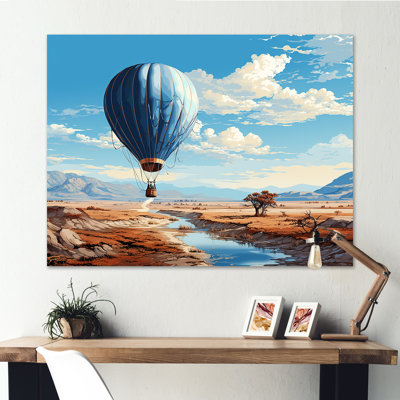 «Hot Air Balloon Adventure Dessert», reproduction sur toile