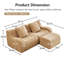 Canapé en forme de L 2 pièces en tissu Teddy-756493596