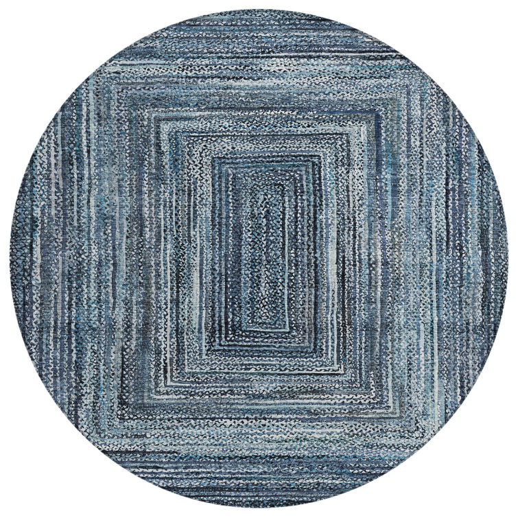 Machine Washable Indoor/Outdoor Xhevrie ACN1725 Blue Rug