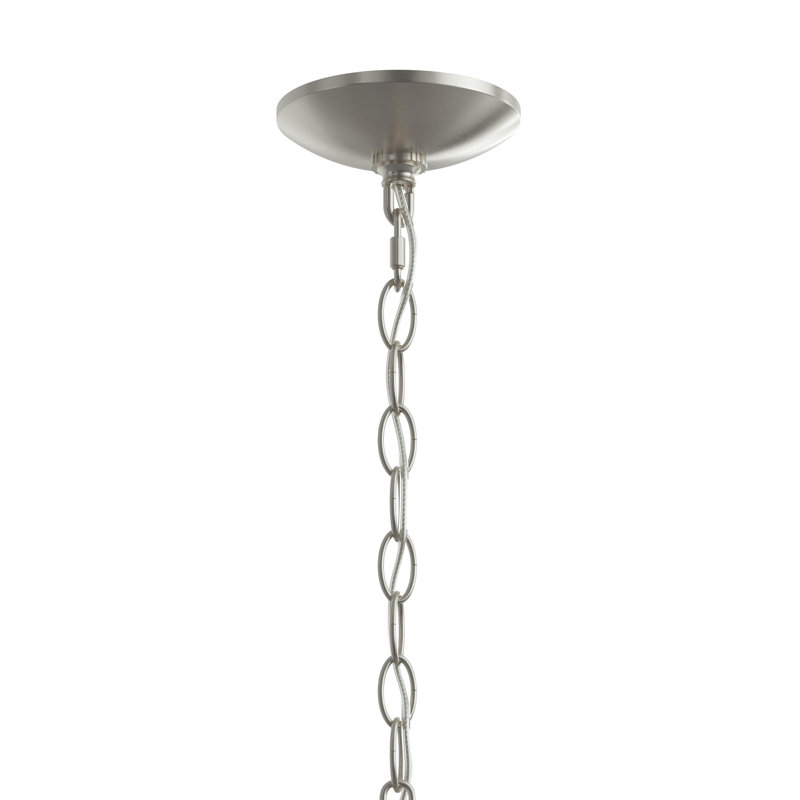 Lustre 5 lumières en nickel brossé Ilia, Nickel brossé