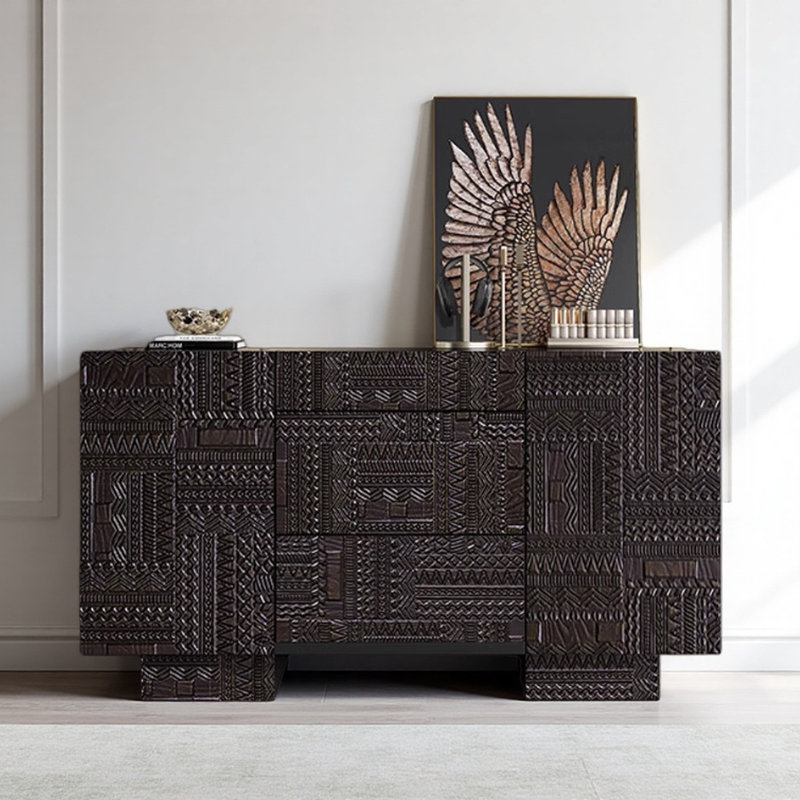Armoire télescopique luxueuse de style italien, Noir