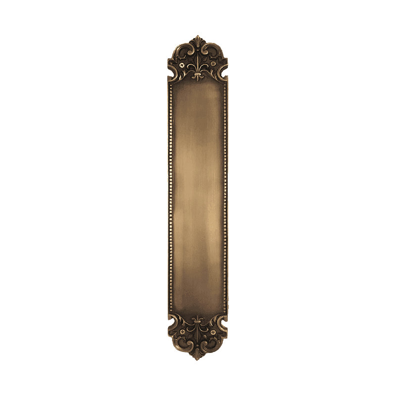 Classic Push/Pull Plate, Antique Brass