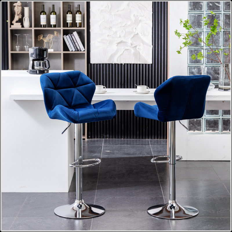 Tabouret de bar Breni Velvet Diamond
