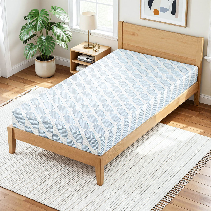 Matelas en mousse viscoélastique gélifiée mi-ferme, Lit simple, 8"