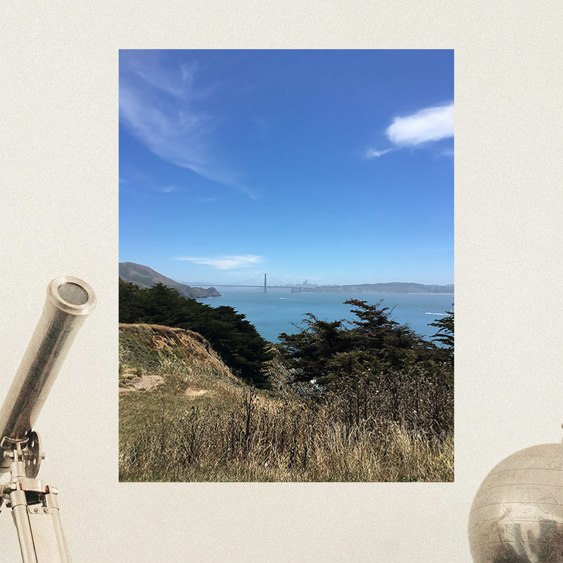 Décalcomanie murale vue de marin en californie, H 18 po x l 14 po