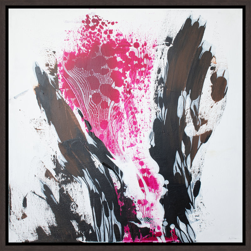 Pink Explosion Painting by Alexander Nikanpour, 37.75" H x 37.75" W