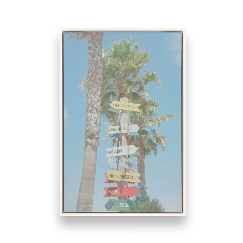 Direction to Dreams on Canvas, H 20,75 po x l 30,75 po, Cadre flottant blanc opaque