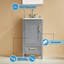 Meuble-lavabo simple autoportant de 18 po avec plateau en céramique entièrement assemblé