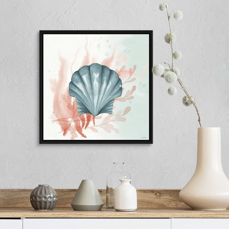Splash II, art mural sur toile, Cadre noir, H 18 po x l 18 po x P 2 po