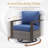 Drazen 4 - Person Patio Furniture Set With Fire Pit Table, All-Weather Wicker Outdoor Conversation Set With Chair And Thick Cushions-512514746-512514747