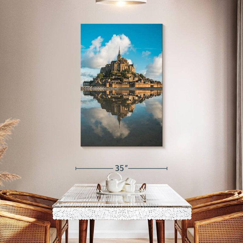Adella Mont Saint Michel Reflection, 48" H x 32" W