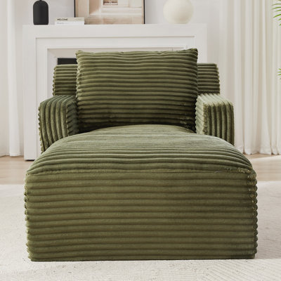 Méridienne intérieure simple, revêtement moderne en velours côtelé, aucun assemblage requis, canapé-lit confortable pour le salon, le bureau, l’appartement