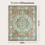 Tapis lavable rétro à motif médaillon d'inspiration persane-1464039529