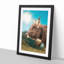 Alpine Cow in the Summertime in Abstract - Picture Frame Painting Print-55682160-55682161