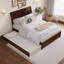 Lit plateforme en bois massif Lamayia avec pied de lit et lit gigogne-1034078398-1034078399