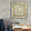  «Gold Tapisserie 2 Gold and White» par Albena Hristova, art mural sur toile, 37 po x 37 po