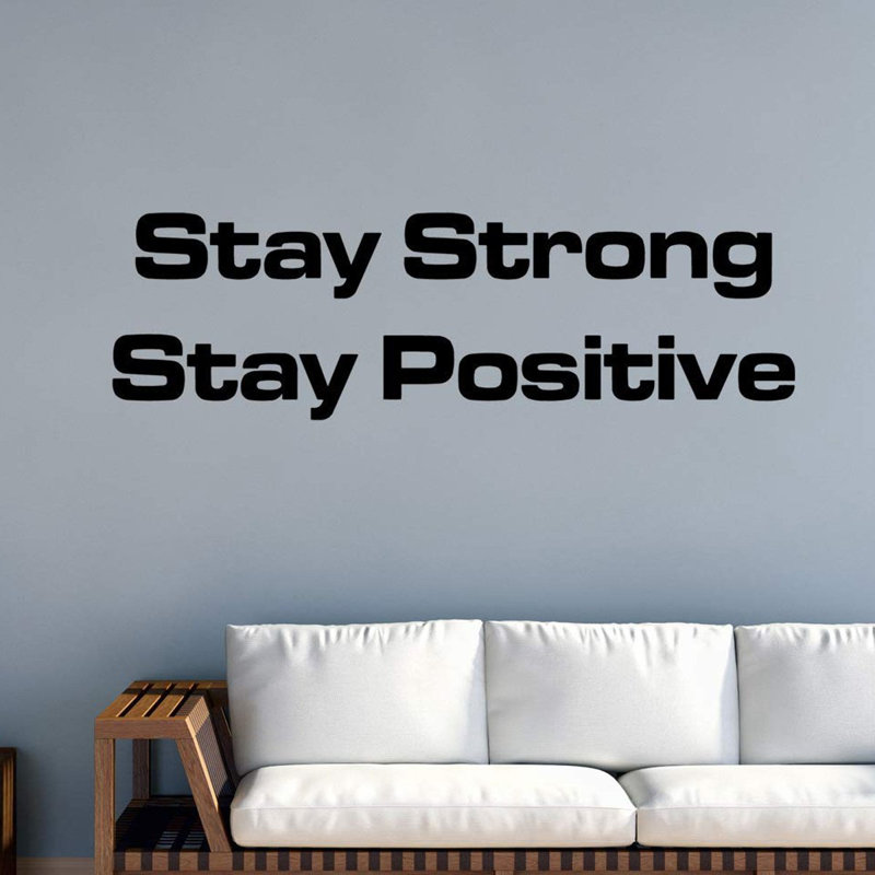 Décalcomanie murale "garder les chevrons vivre strong", H 7 po x l 22 po