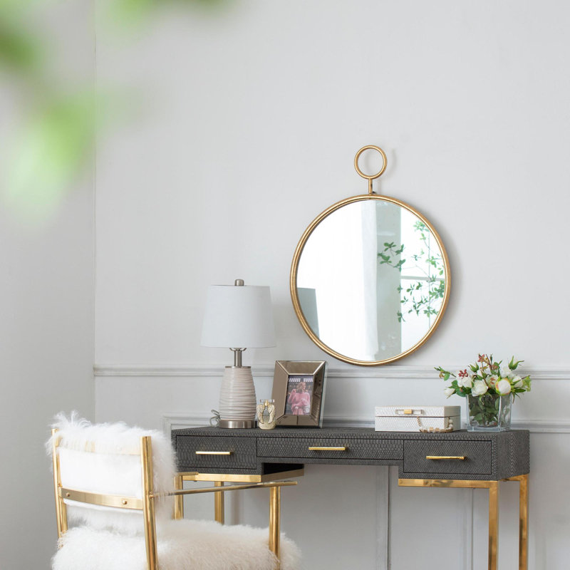 Miroir mural rond, 28,3 po x 22,4 po
