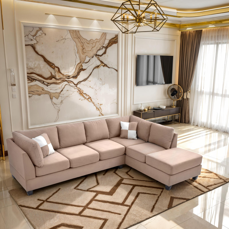 Harikleia Salisbury Sectional, Mocha Fabric