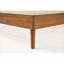 Chambre à coucher grand lit plateforme en bois d'acacia massif de style Mid-Century avec finition naturelle naturelle sans sommier