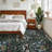 Vintage Floral Area Rug, Non-Slip Washable Low-Pile Botanical Print Stain Resistant Foldable Carpet for Living Room, Bedroom, Kitchen, Hallway-500408759-500408763