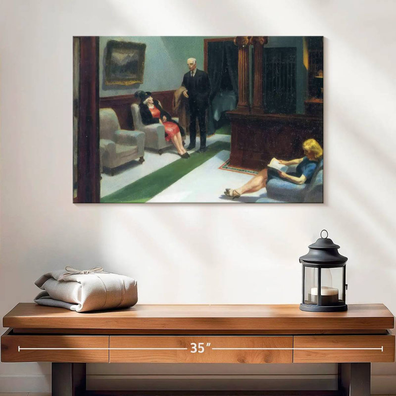 Hall de l'hôtel Leisha, H 16 po x l 24 po
