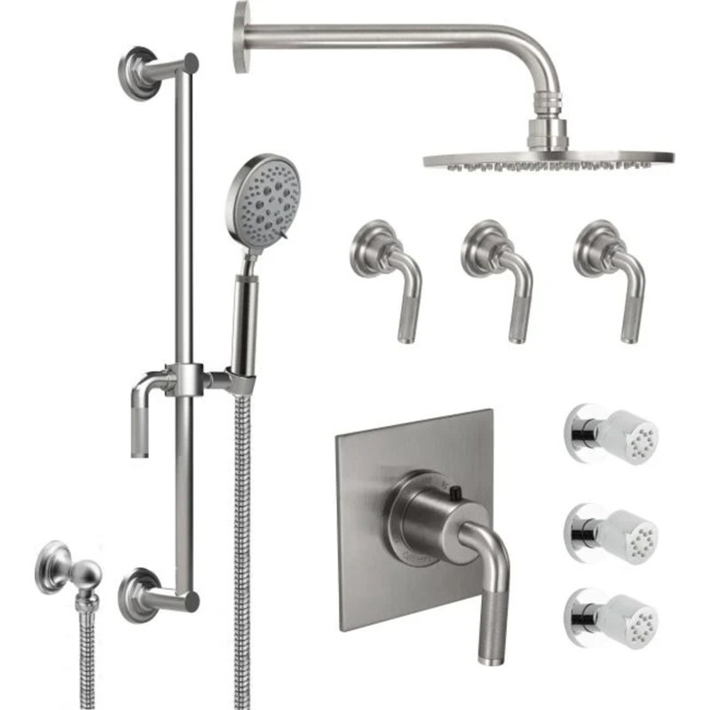Descanso 2.5 GPM Styletherm 0.75" Thermostatic Complete Shower System, Satin Nickel
