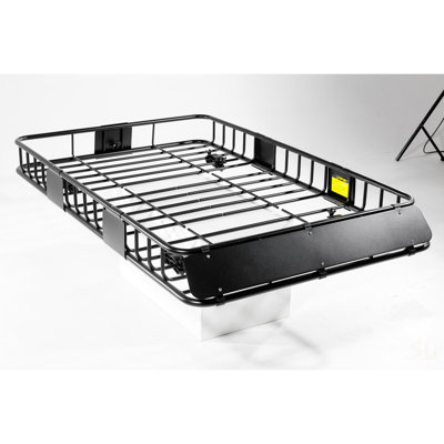 Roof Rack Basket Rooftop Steel Roof Rack,Cargo Carrier With 250 Lbs Capacity,Extension Black Car Top Luggage Holder 64"X 39" Universal For SUV/ Wagon / Seden
