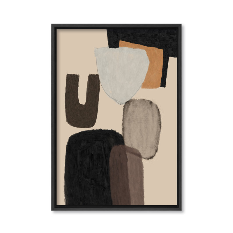 Ethereal Opulence: Luxurious Abstract Symphony en brun, noir et beige par Dan Hobjour, H 40 po x l 30 po