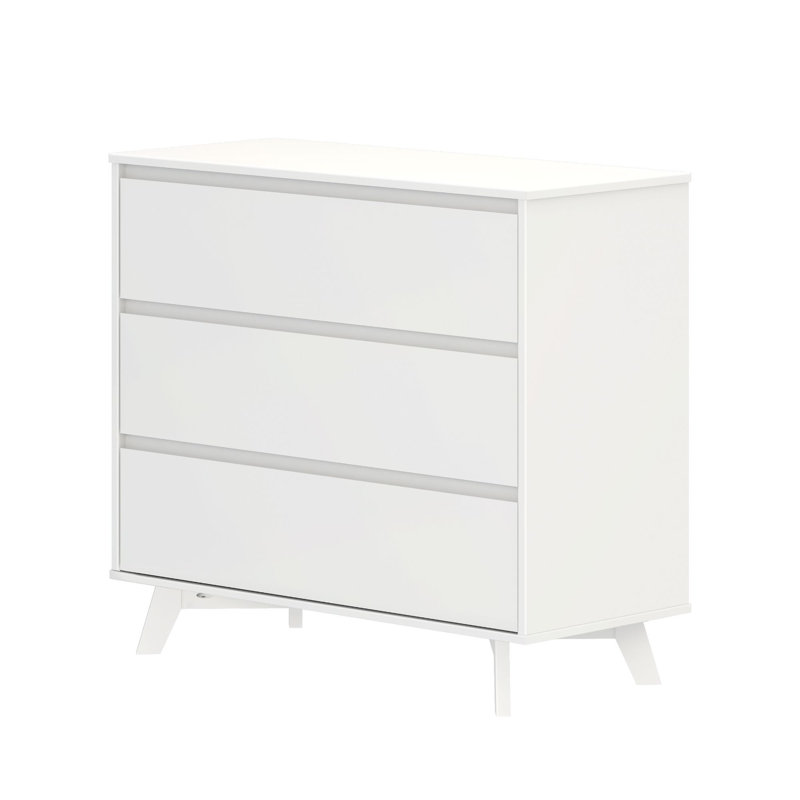 Commode scandinave à 3 tiroirs Lauritzen, Blanc