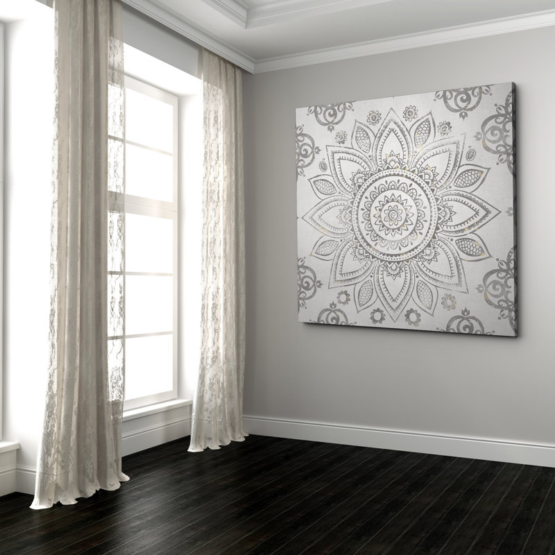 Mandala Sunburst, impression, H 40 po x l 40 po x P 1,5 po, Toile tendue