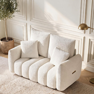 Causeuse rembourrée en tissu 58 po