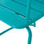 Table et chaise de bistro d'extérieur - Fer, bleu sarcelle, pour patio