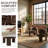 Mid Century Modern Upholstered Barrel Accent Chair (Set of 2, BROWN）-1963505585