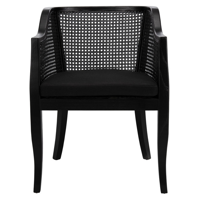 Chaise avec accoudoirs Mongillo, Noir