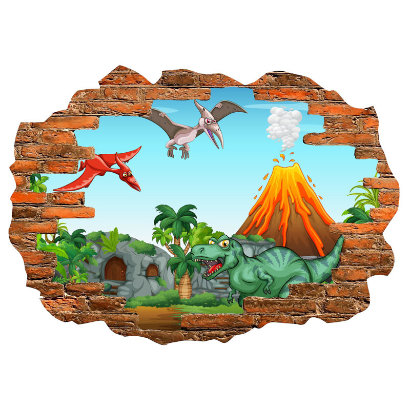 Adhésif décoratif dinosaure, Grand 27 po x 37,65 po