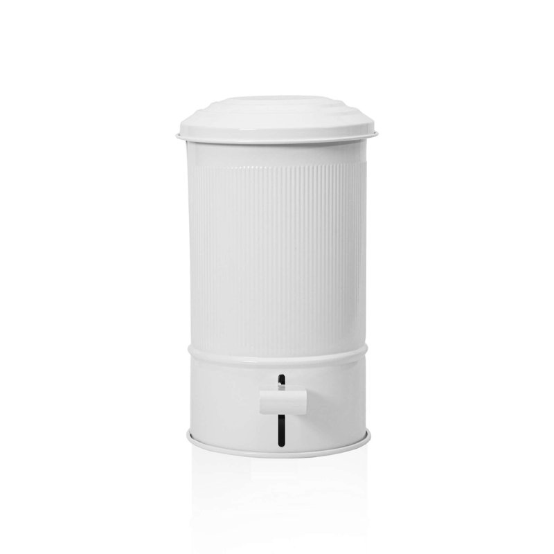 Durable Galvanized Storage Bin, 10.2 x 6.7 x 12.6 inches | Rust-Resistant White Finish, 100% Galvanized Steel | Ideal for Organizing Home, Office, and Garden Supplies, Stylish and Functional Design
